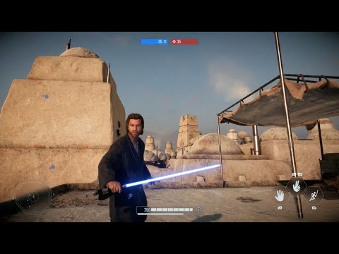 Star Wars Battlefront 2 (PC)- Dark Times Kenobi Mod Protector Robes Skin Gameplay | 2 HvV Games
