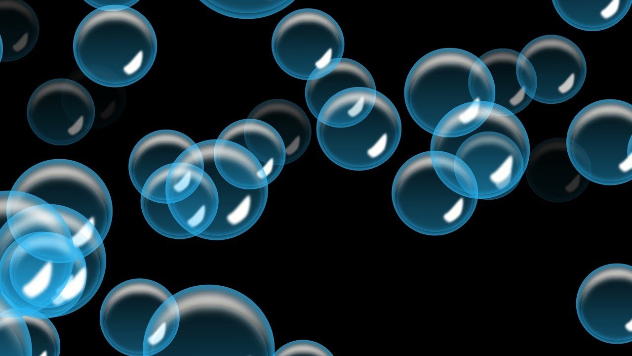 4K Video (1 hour) flying through bubbles - animated background