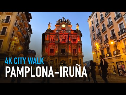Pamplona-Iruña - City Walk | 4K Walking Tour