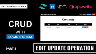 Download the video "#8 Edit And Update Operation | NextJS + Appwrite CRUD With Login System"