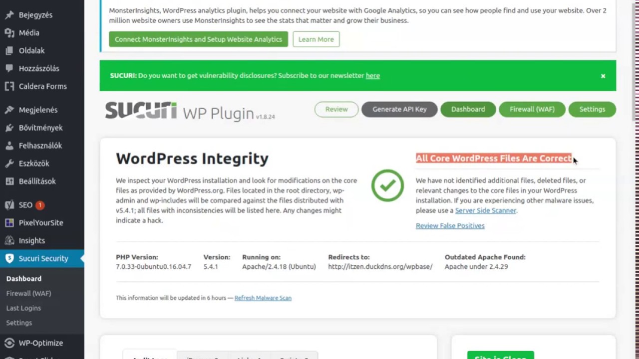 WordPress weboldal karbantartás útmutató