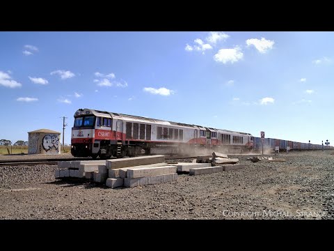 7922V SBR / SCT Dooen Container Train Departs Gheringhap Loop (8/2/2024) - PoathTV Railways