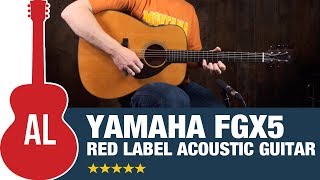 Video thumbnail for Yamaha FGX5 Red Label Acoustic Guitar by Acoustic Letter