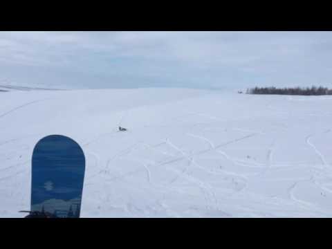 Кир на кайте с трамплина