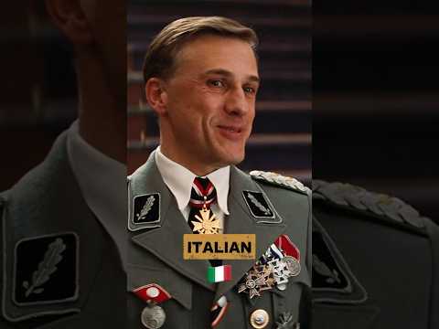 Christoph Waltz speak on different languages 🤩 | Movie: Inglourios Basterds #movies