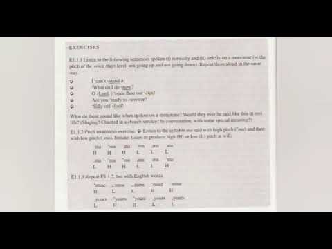 English Intonation (Wells J.C.) Exercises 1.1 and 1.2 from page 2