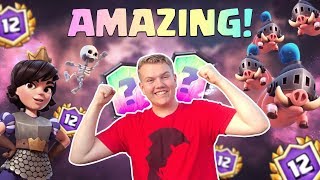 2 LEGENDARIES! 12 Win Royal Hogs Cycle Deck LIVE Grand Challenge Gameplay - Clash Royale