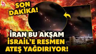 SON DAKİKA! İSRAİL ALEVLER İÇERİSİNDE! İran'ın füzeleri yağmur gibi yağıyor! Gökyüzü kızıla boyandı!