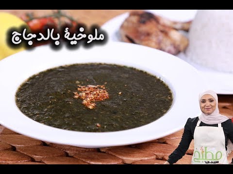 ملوخية بالدجاج بالفيديو