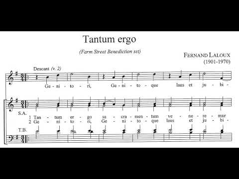 Fernand Laloux - Tantum ergo (score video)