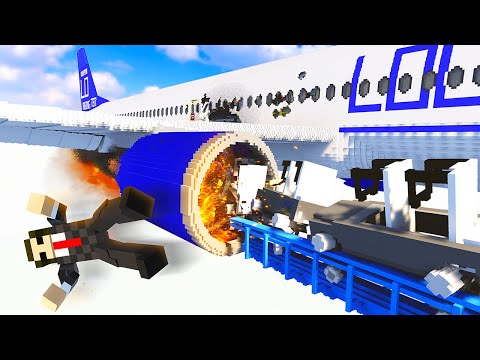 Roller Coaster Causes Plane CRASH - Teardown Mods Gameplay