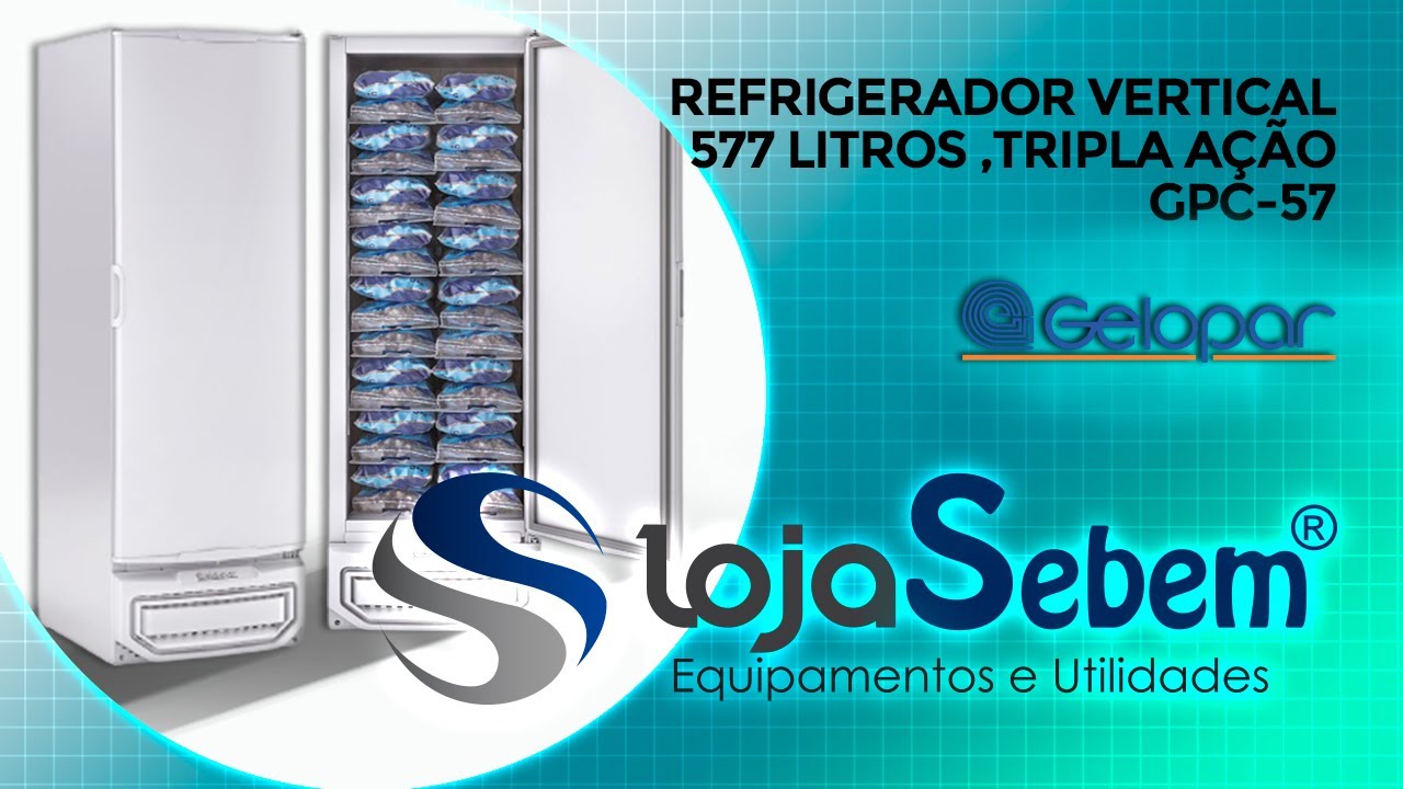 REFRIGERADOR VERTICAL DE TRIPLA AÇÃO - GPC 57 GELOPAR