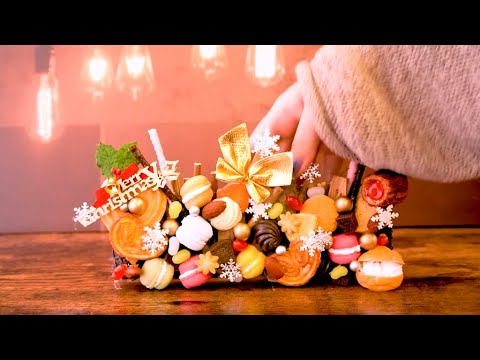 [Muestra de comida] Adornos navideños hechos con dulces/¡Disfruté haciendo dulces por primera vez en mucho tiempo con resina!