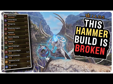 THIS META HAMMER BUILD HAS THE MOST INSANE SKILLS AND IS BROKEN in Monster Hunter Wilds!