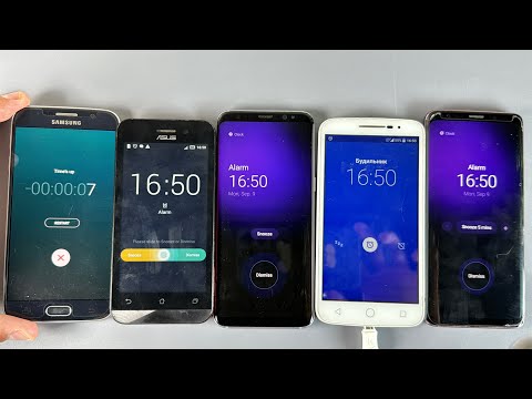 Alcatel one Touch alarm Clock Asus Red pFone & Samsung S8/S9/S6