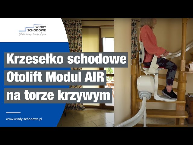 Jak działa krzesełko schodowe? Winda schodowe Otolift Modul AIR na torze krzywoliniowym