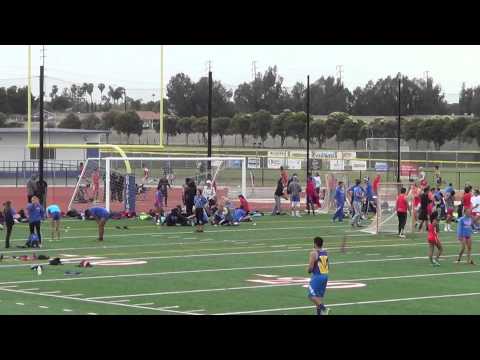 JVB  300m Hurdles vs Fountain Valley 4-22-15 - Los Alamitos Boys