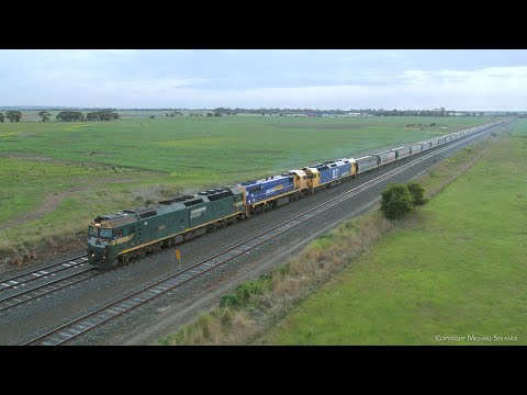 7738V Pacific National Grain Train With G523 X48 BL27 (20/10/2023) - PoathTV Australian Railways