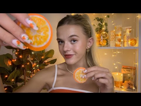 ASMR Orange Zest Spa Roleplay ‧₊˚🍊‧₊˚. (+overlay spa music)