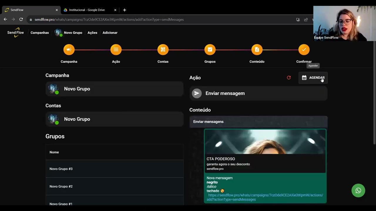 Automação para grupos de WhatsApp - e MUITO MAIS! Conheça o SendFlow