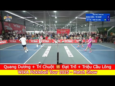 Quang Dương + Trí Chuột 🆚️ Đạt Trố + Triệu Cầu Lông | WIKA Pickleball Tour 2025