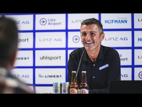 Pressekonferenz FC Blau-Weiß Linz - Vorstellung Michael Köllner