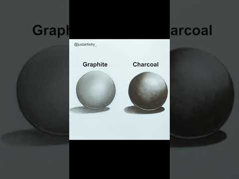 Graphite vs Charcoal #art #shorts #youtubeshorts