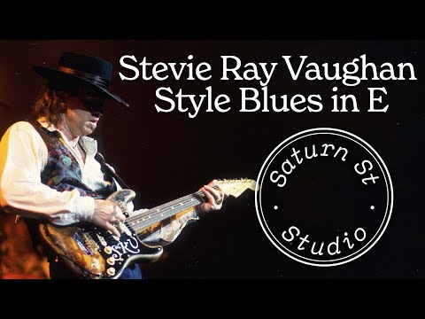 Stevie Ray Vaughan Style Blues - Guitar Jam Backing Track in E