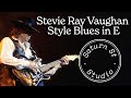 Stevie Ray Vaughan Style Blues Guitar Jam Backing Track In E