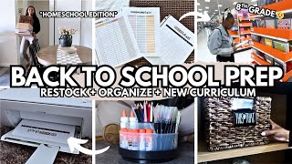 BACK TO SCHOOL PREP 2025 ✏️| School Supplies Shopping + Curriculum haul + Restock & Organizing!