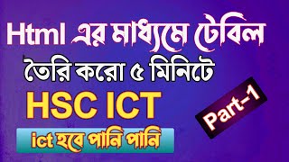 Html class part 1 || hsc ict chapter 4 || html table make || Rifat Academy