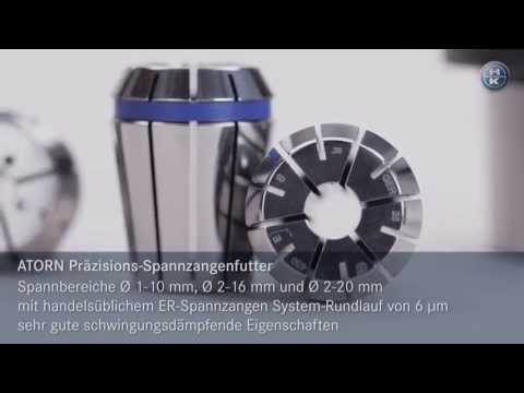 ATORN Präzisions-Spannzangenfutter - Werkzeugaufnahme mit sehr genauem Rundlauf von weniger als 3 µm