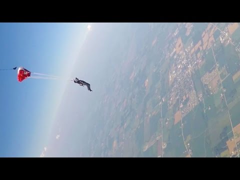 Friday Freakout: Solo Skydive Student Falls Through Wingsuit Flock!