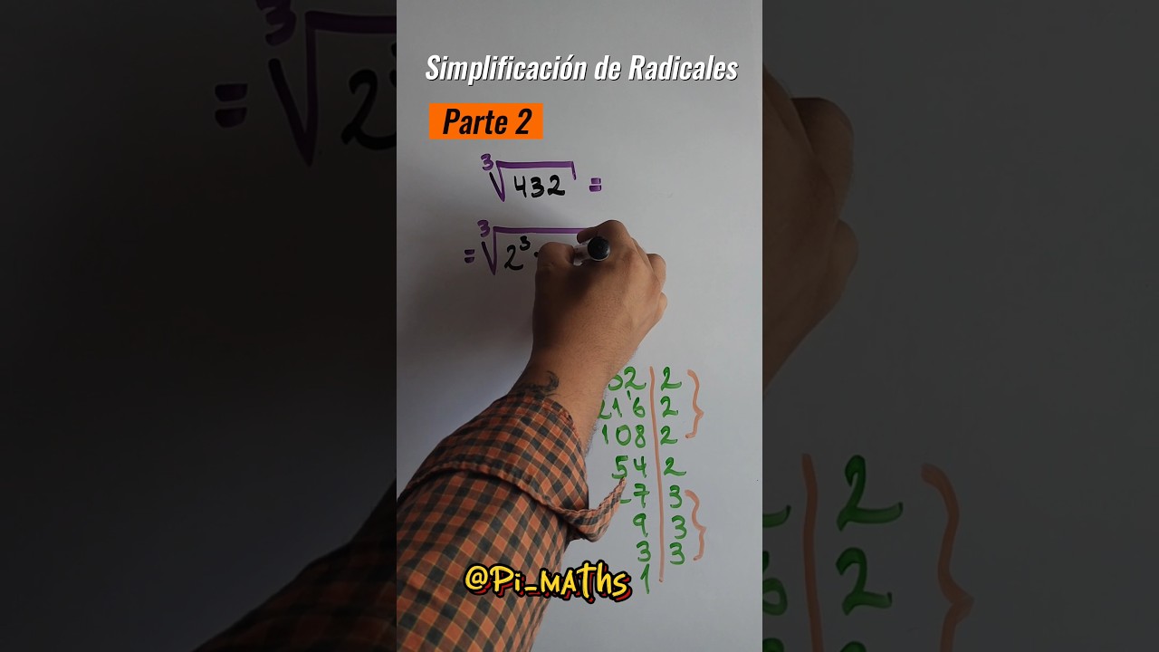 Simplificación de Radicales, Parte 2. #matemáticas #simplificación #radicación