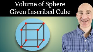 Find the Volume of a Sphere Given Inscribed Cube with Side Length