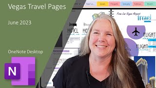 Las Vegas Travel Planner Pages in OneNote