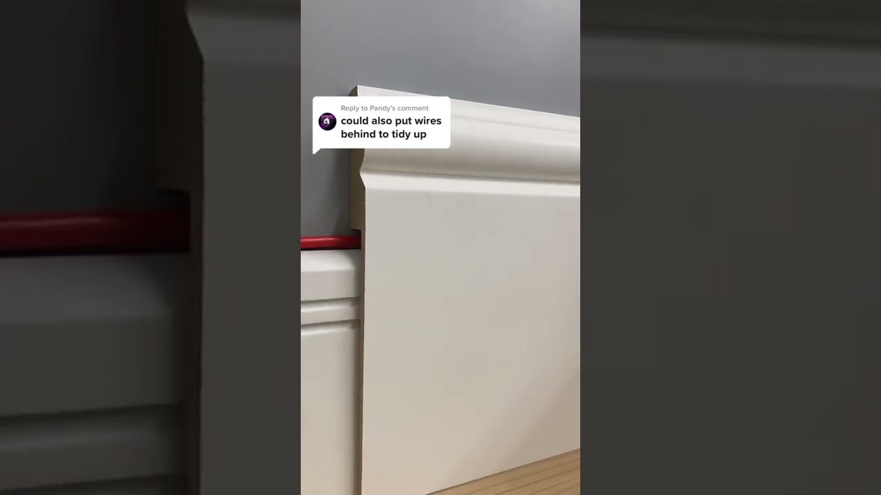 Watch video Hiding wires with skirting board covers #shorts Now Hiding wires with skirting board covers #shorts