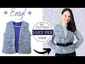 quick u0026 easy faux fur vest sewing and drafting tutorial