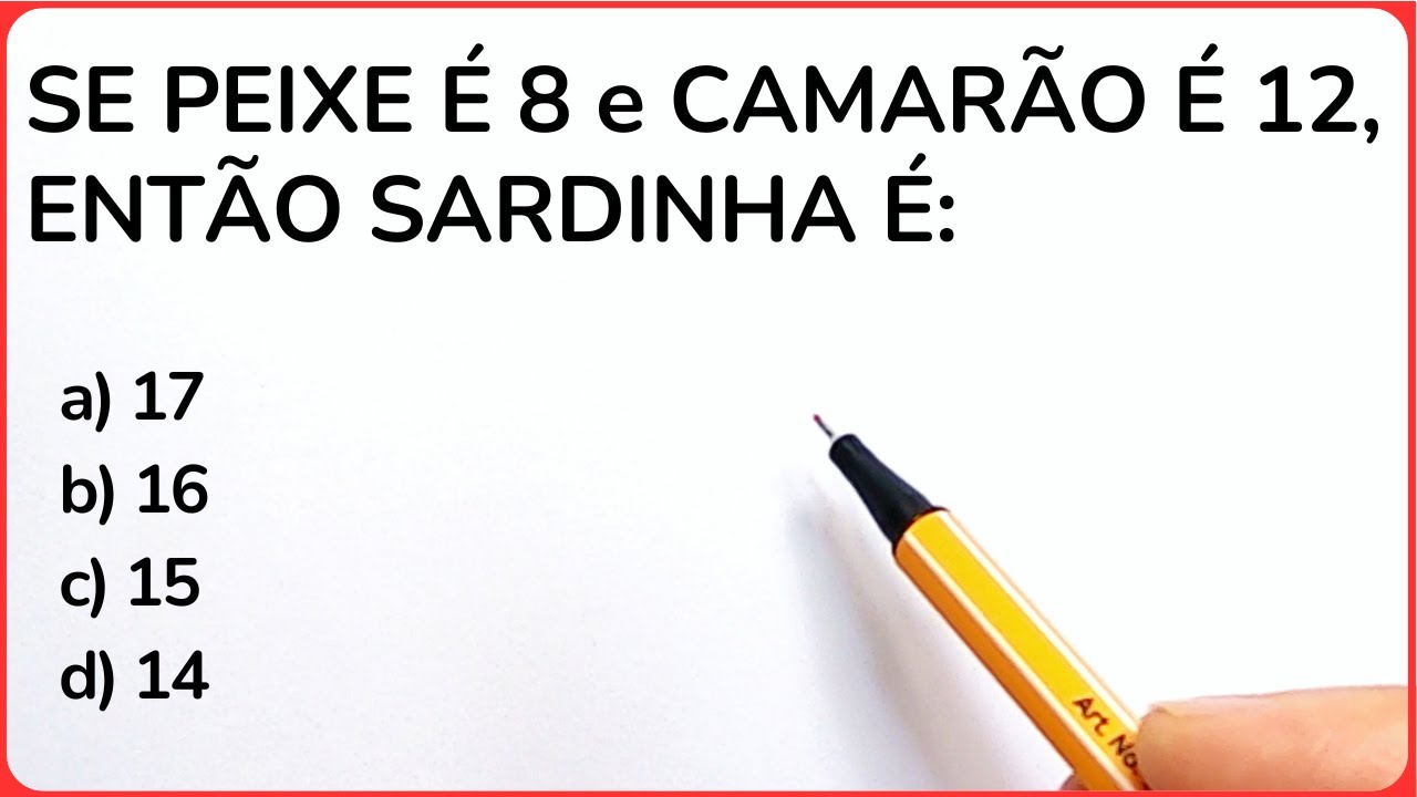 ESSA É FÁCIL MAS MUITOS ESTÃO ERRANDO😱 RACIOCÍNIO LÓGICO