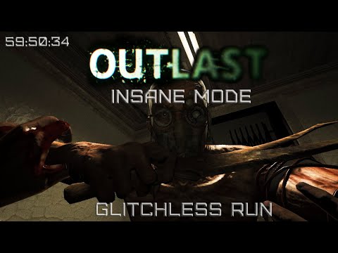 Outlast Insane Mode Glitchless Speedrun (59:50.34) (No batteries)