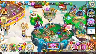 Dragon city abrindo o bau de ouro da tv dos dragões e batalhando