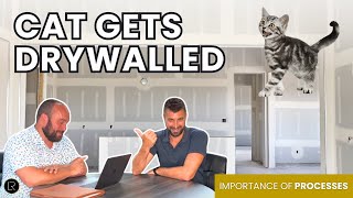 Cat gets dry-walled...why best practices are important!!!