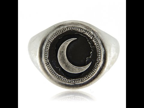 Inel Argint 925 Barbatesc Simbol Luna - Mister si Intuitie