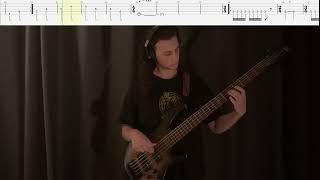 The Faceless- Sons of Belial (bass cover with on-screen tabs)