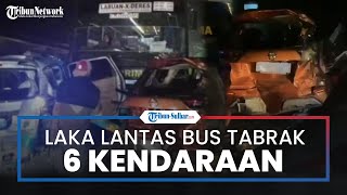 Kecelakaan Beruntun Bus Tabrak 6 Kendaraan Lain di Pandeglang, Salah Satunya Mobil Polwan