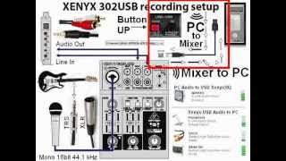 Behringer Xenyx302usb (USA) Setup USB and Record