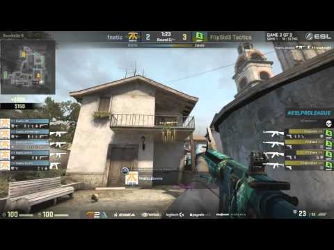 dennis got the ACE - fnatic vs FlipSid3 Tactics CS:GO ESL Pro League