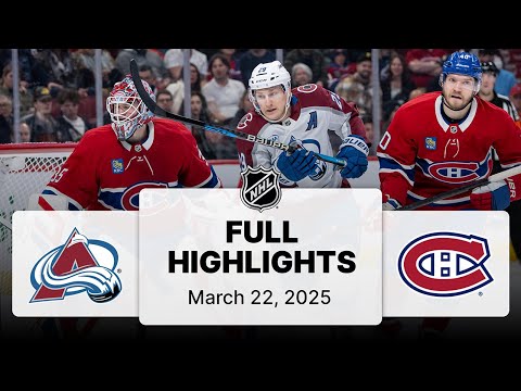 NHL Highlights | Avalanche vs. Canadiens | March 22, 2025
