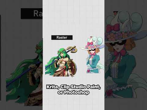 vector vs raster art #shorts #sonic #art