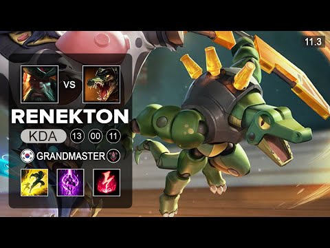 Renekton Top vs Gangplank - KR Grandmaster Patch 11.3